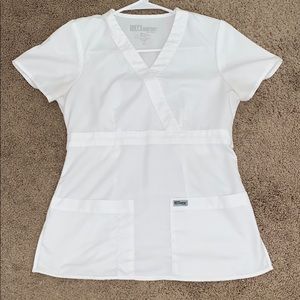 Greys anatomy white scrub top